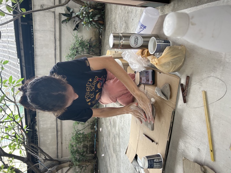 Working with clay